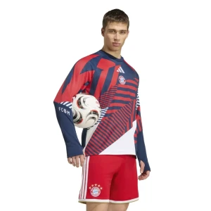 Adidas Sweat-shirt Avant-match Fc Bayern Munich 26/27 Warm Night Indigo / Better Scarlet M Homme