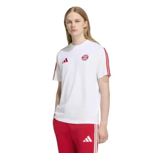 Adidas T-shirt à Manches Courtes Fc Bayern Munich Dna White / Better Scarlet L Homme