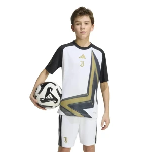 Adidas T-shirt Manches Courtes Junior Présentation Juventus 26/27 Jersey White / Black 9-10 Années Garçon,Fille