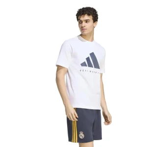 Adidas T-shirt à Manches Courtes Real Madrid Dna Graphic White 3XL Homme