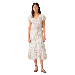 Levi´s ® Robe Midi à Manches Courtes Lira Ss Midi Dress Egret L Femme