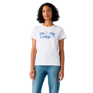 Levi´s ® T-shirt à Manches Courtes The Perfect Bright White / Blue XS Femme