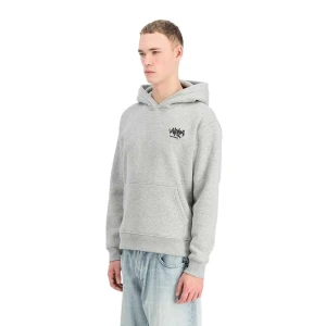 Industries Sweat à Capuche Alpha Signature Grey Heather XL Homme