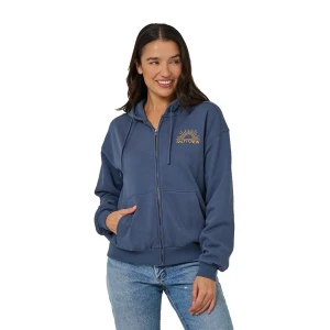 Salty Crew Sweat-shirt à Zip First Place Vintage Indigo S Femme