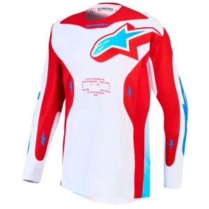 Alpinestars Maillot De Manga Larga Racer Hunt White / Fire Red / UCLA Blue XL