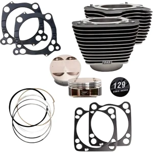 S&s Cycle Kit De Cilindro Harley Davidson Flh 1868 Abs 21/flhfb 1868 Abs 23/flhr 1750 17-18 Highlighted Fins / Powder-Coated / Wrinkle Black One Size