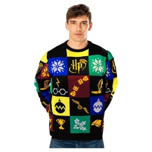Cid Pull De Noël Harry Potter Patchwork Knitted Multicolor M unisex