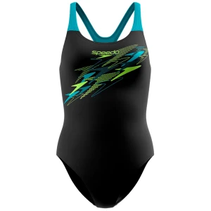 Speedo Traje De Baño Medley Logo Medalist Hyper Teal / Citrus Green 38