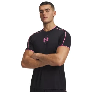 Under Armour T-shirt à Manches Courtes Challenger Novelty Black / Pink Frenzy XL Homme