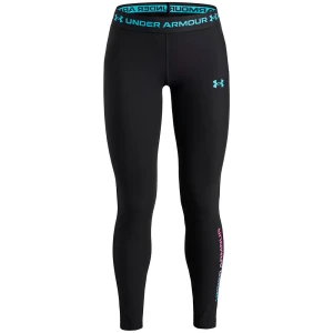 Under Armour Leggings Heatgear Branded Black / Fresco Blue 18-20 Années