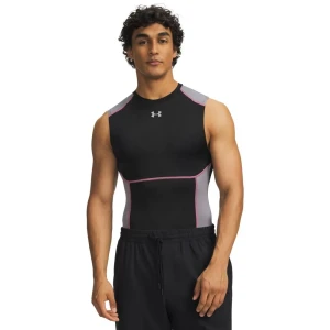Under Armour T-shirt Sans Manches Heatgear Elite Compression Black / Reflective S