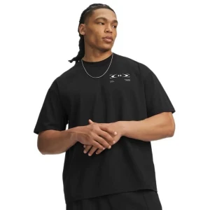 Under Armour T-shirt à Manches Courtes Heavyweight Echo Logo Oversized Black / White 2XL