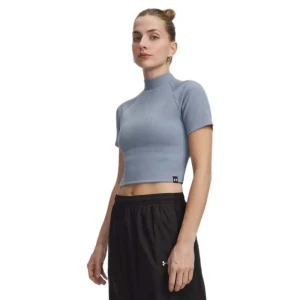 Under Armour T-shirt à Manches Courtes Rival Rib Mock Blue / White XS