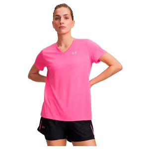 Under Armour T-shirt à Manches Courtes Tech Solid V-neck Pink / Prime Pink XS