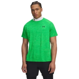 Under Armour T-shirt à Manches Courtes Tech Textured Two Tone Black / Green L