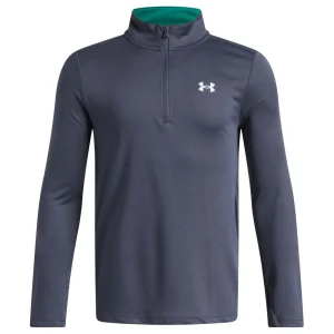 Under Armour T-shirt à Manches Longues Avec Demi-zip Tech Utility Gray / White 14-16 Années
