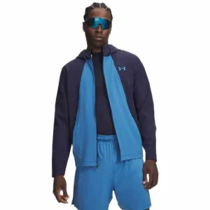 Under Armour Sweat-shirt à Zip Tech Utility Woven Blue / Aegean Blue S