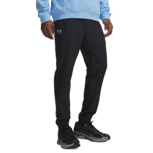 Under Armour Joggers Vibe Woven Black / Fresco Blue XL