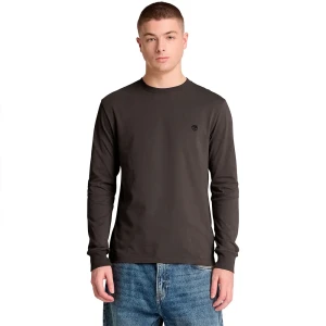 Timberland T-shirt à Manches Longues Dunstan River Tree Embroidered Slim Vintage Black 2XL Homme