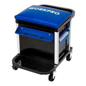 Workpro Siège Roulant Sans Outils Blue / Black 46 x 36 x 52 cm