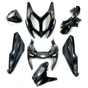 Hert Kit De Plásticos Mbk Nitro 50 2t Lc E3 2013-2016 Gloss Black One Size