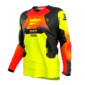 Shot Race Gear Maillot De Manga Larga Draw Rocket Neon Yellow 10-11 Años