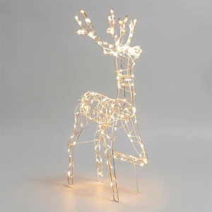 Aigostar Lámpara Led Christmas Reindeers Warm White 1.2m Ip44 Indoor & Outdoor Low Voltage Transparent 120 cm