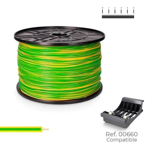 Sediles Rouleau De Câble Flexible H07z1-k 2.50 Mm 400 M Yellow / Green One Size