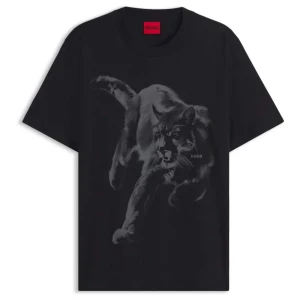 Hugo T-shirt à Manches Courtes Daffilo 10258299 Red Black 001 S Homme