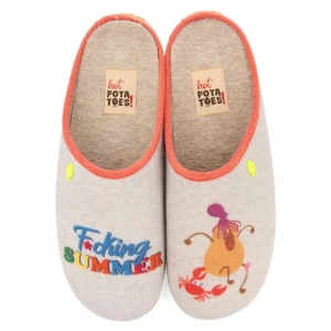 Hot Potatoes Pantoufles Tengah Grey / Gray EU 41 Homme