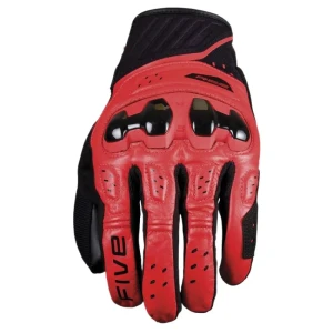 Five Guantes De Cuero Perforado Rs2 Evo 2 Fluo Red / Black M