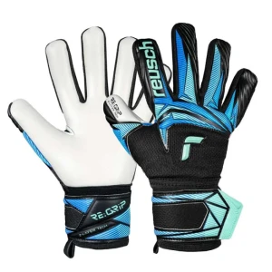 Reusch Gants De Gardien De But Junior Attrakt Re: Grip Nc Reconditionné Black / Ocean Light 4 unisex