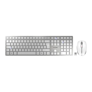 Cherry Clavier Et Souris Sans Fil Dw 9100 Slim Silver / White One Size unisex