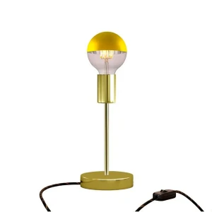 Creative Lámpara De Mesa Alzaluce Half Cup Switch Brass One Size
