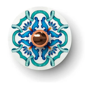 Creative Lámpara De Pared Ellepi Maioliche Majolica Blue One Size