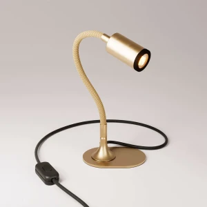 Creative Lámpara De Escritorio Sin Bombilla Mag-y Flex Satin Brass One Size