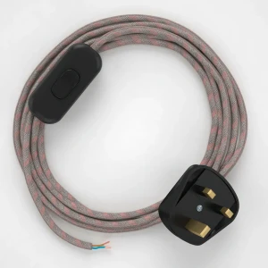 Creative Cables Câble De Lampe Rd51 Stripes 1.80 M Ancient Pink One Size