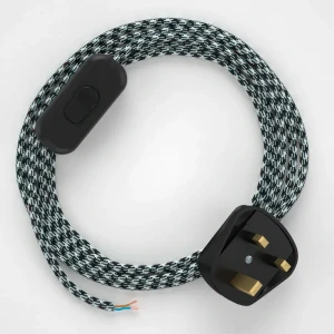 Creative Cables Câble De Lampe Rp04 Two-tone 1.80 M White / Black One Size