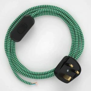 Creative Cables Câble De Lampe Rz06 Zigzag 1.80 M Green One Size