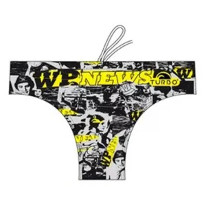 Turbo Bañador Slip News Black / Yellow S
