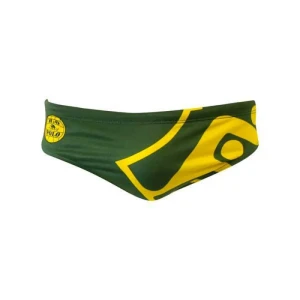 Turbo Bañador Slip Australian Official Green / Yellow 7-8 Años