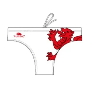 Turbo Bañador Slip Wales Dragon White / Red 9-10 Años