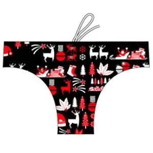 Turbo Bañador Slip Christmas Black / Red 3XL