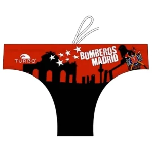 Turbo Bañador Slip Madrid Firefighters Skyline Red 5XL