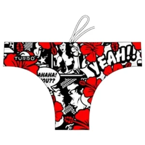 Turbo Bañador Slip Yeah Flower Comic Red / Black L