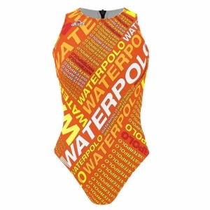 Turbo Traje De Baño Text Orange 5XL