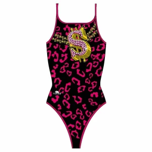 Turbo Traje De Baño Tiger Money Rapper Black / Fuchsia 4XL