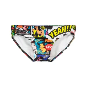 Turbo Bañador Slip Yeah Comic Multicolor 9-10 Años