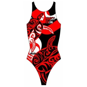 Turbo Traje De Baño Maori Skin Tattoo Red / Black 5XL