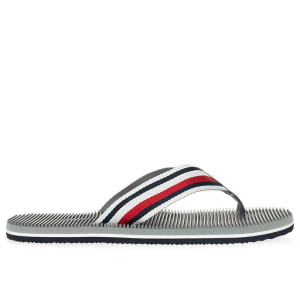 Japonki męskie Tommy Hilfiger Massage Footbed Oly Beach Sandal FM0FM05025-PRT - szare